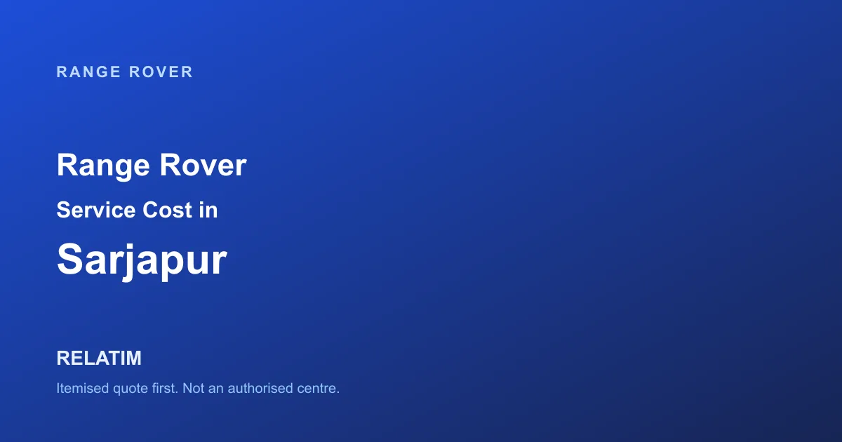 Range Rover Service Cost in Sarjapur, Bangalore